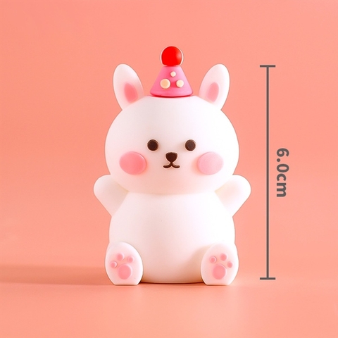 Kute thỏ trắng mũ sinh nhật size trung