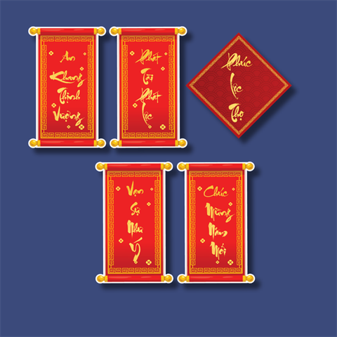 TẾT-Set que giấy Phúc lộc thọ (combo 2)