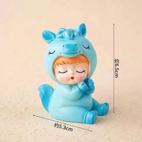 Ngựa duỗi chân sứ xanh