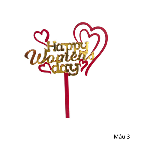 Topper mica 2 lớp Happy Womensday MẪU 3