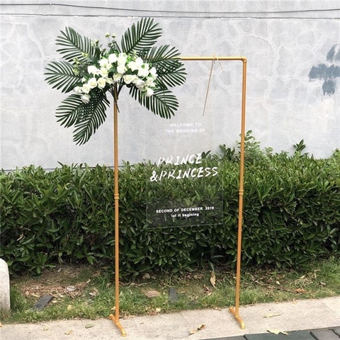 Khung cưới thanh tròn VÀNG 2*1.5m