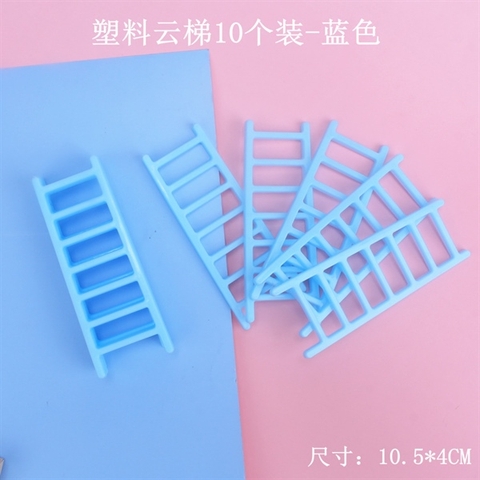 Đồ chơi trang trí thang nhựa XANH( set 10 chiếc) SALE