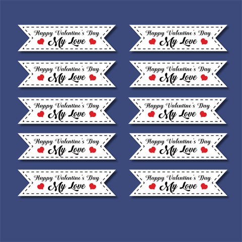 TAG DÀI VLT trắng my love ( set 50)