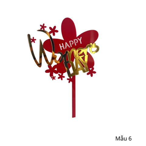 Topper mica 2 lớp Happy Womensday MẪU 6
