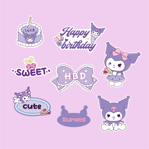 Set que giấy- KUROMI TÍM(combo 2 )