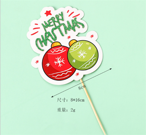 Que cắm NOEL MC quả bóng xanh đỏ