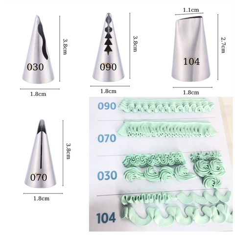 SET 4 đui viền bánh mã 090, 070, 030, 104