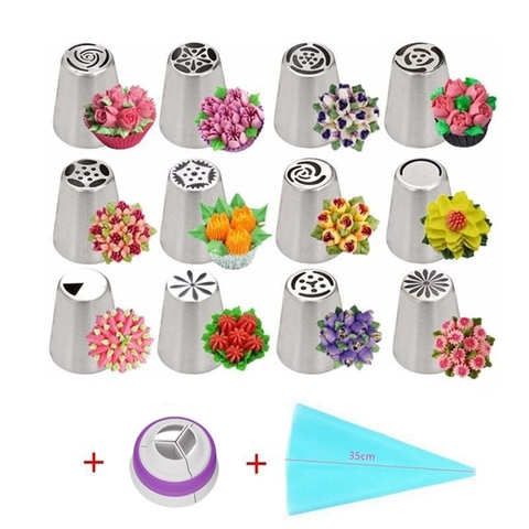 SET 12 ĐUI HOA TULIP + 1 chốt đui + túi bắt kem SLC