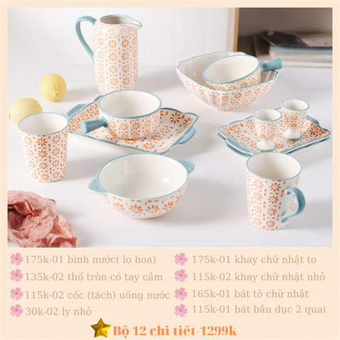 HOA NHÍ CAM-Thố có tay cầm 17.8*5.8cm