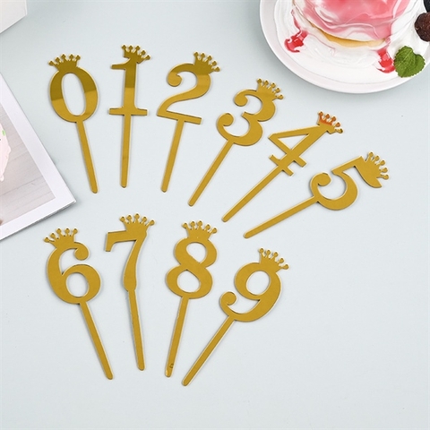 Set số mica vương miện đủ số 0-9
