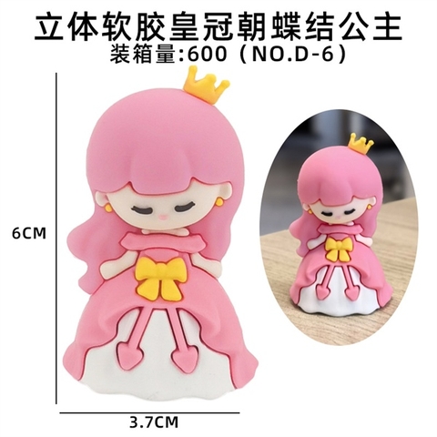 Kute CÔNG CHÚA TÓC HỒNG VÁY HỒNG đội vương miện ĐỨNG