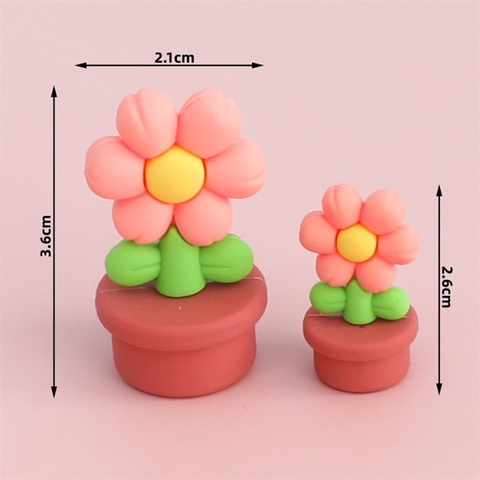 Kute set 2 chậu hoa mini hồng