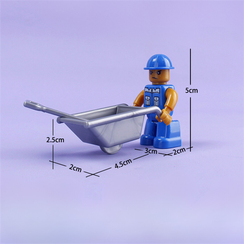 SET LEGO Chú công nhân XANH + xe rùa