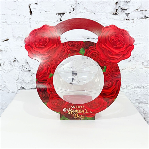 Set 5 hộp cầu HOA HỒNG ĐỎ tròn