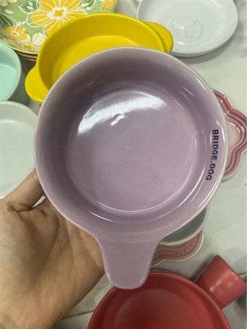 Đồ cún - bát chấm một quai tím