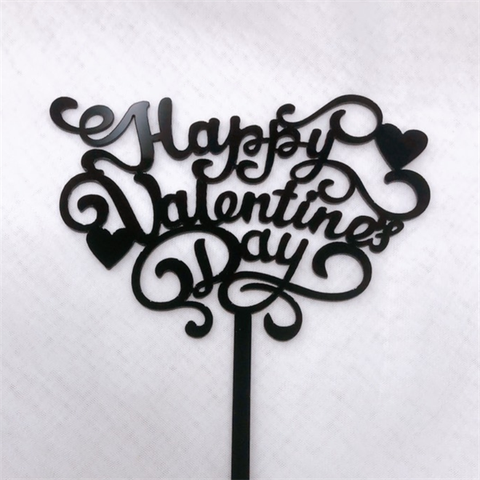 Topper mica VLT vòng cung trái tim ĐEN