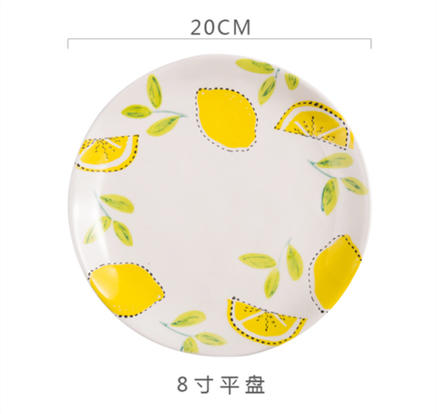 CHANH LÁ XANH- Đĩa tròn phẳng 20*3cm