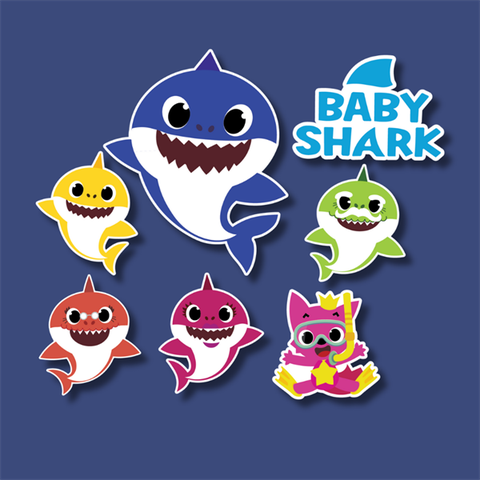 Set que giấy-Baby shark khổng lồ xanh(combo 2)