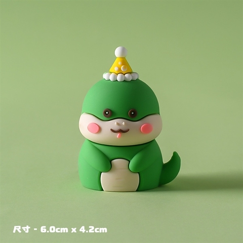 Kute siêu cấp RẮN XANH BÉO đội mũ sinh nhật VÀNG