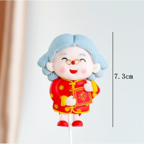 Que SLC kute bà lão áo đỏ