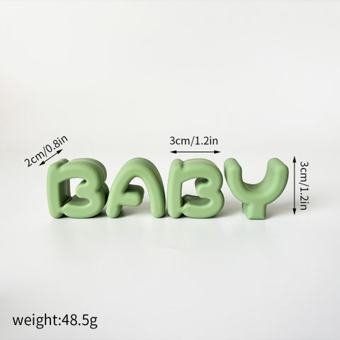 Kute chữ BABY loại đẹp màu xanh lá