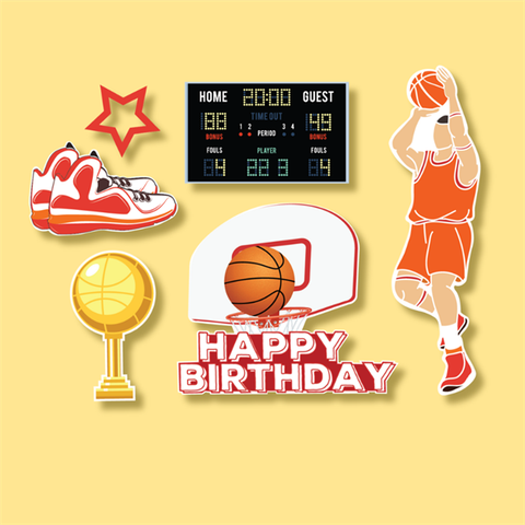 Set que giấy-Cầu thủ bóng rổ+giày(combo 2)