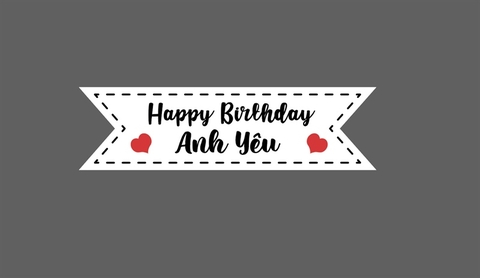 Set 50 tag giấy HPBD Anh Yêu