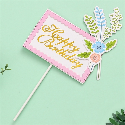 Que căm 2 lớp HPBD HCN viền sóng HỒNG + hoa