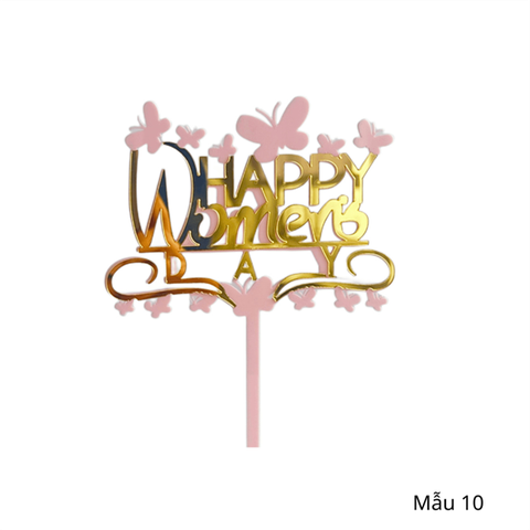 Topper mica 2 lớp Happy Womensday MẪU 10