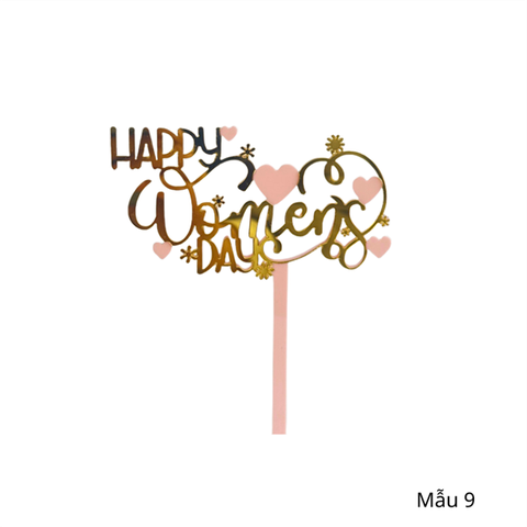 Topper mica 2 lớp Happy Womensday MẪU 9