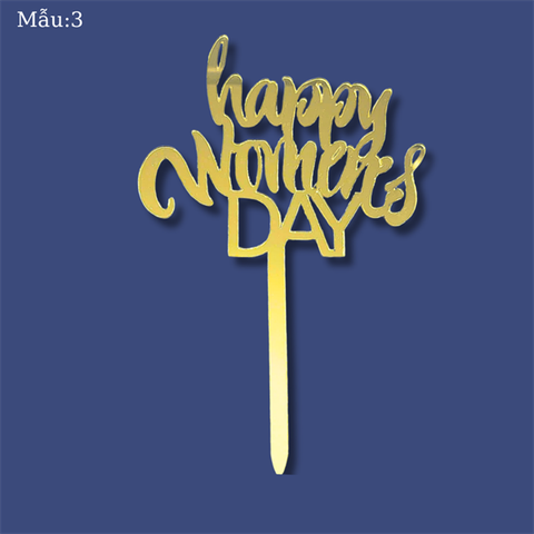 Topper mica 2024 Happy Women's day VÀNG M3