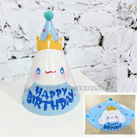 Mũ sinh nhật giấy bông chóp - Cinnamoroll (Set 10)