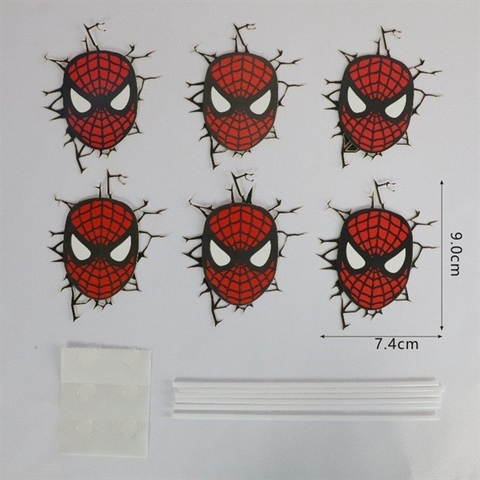 Set que cắm 6 mặt nạ Spiderman Nhện