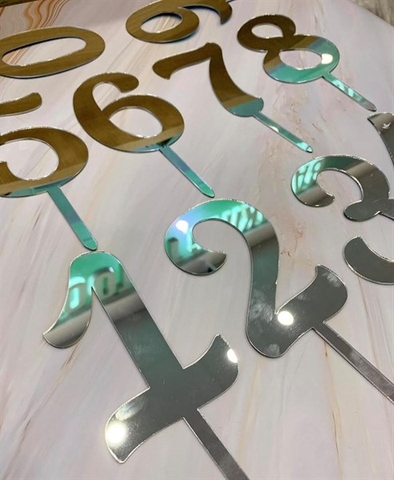 Topper mica số 2 BẠC