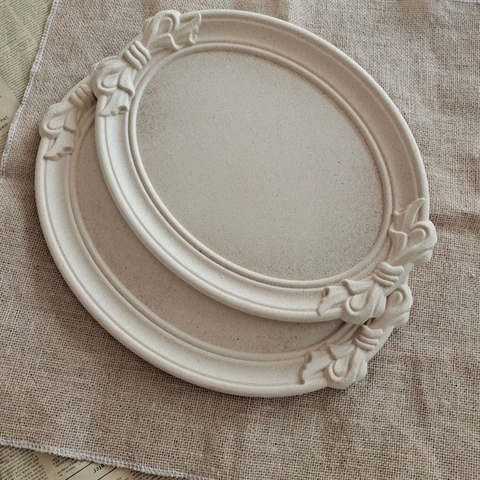 Khay gỗ cổ điển ovan size to 30*39cm