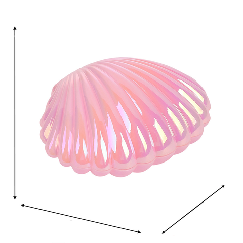Vỏ sò nhựa hồng 10.5*7.5*4cm