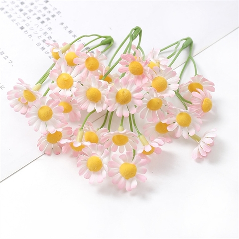 Set 10 chùm hoa CÚC TANA VẢI tông màu HỒNG - TÍM (50 bông)