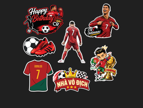 Set que giấy HPBD cầu thủ  RONALDO