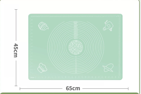 Tấm nhồi bột silicon màu xanh size 45*65cm