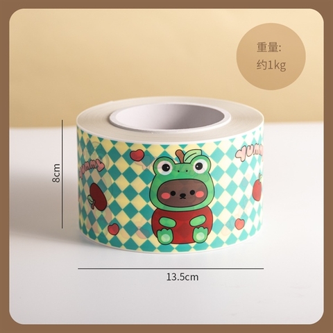 Mica cuộn bánh ẾCH YUMMY nền xanh lá