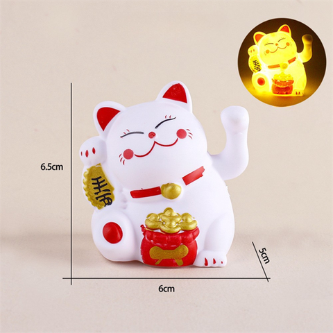 Trang trí MÈO THẦN TÀI nhựa CÓ ĐÈN