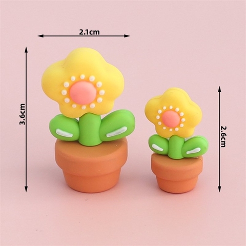 Kute set 2 chậu hoa mini VÀNG(set)