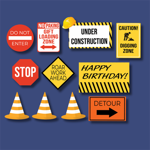 Set que giấy biển báo biển hiệu công trình xây dựng(combo 2 set)