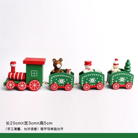 Trang trí đoàn tàu NOEL xanh lá NHỎ (GỖ)