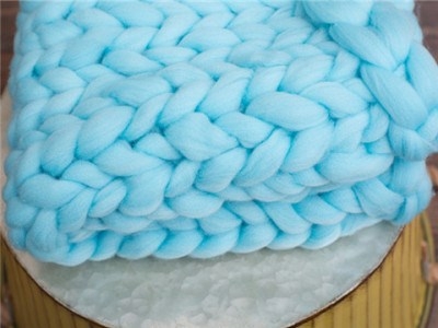Thảm len sợi tết to 50*50 màu XANH NGỌC #305