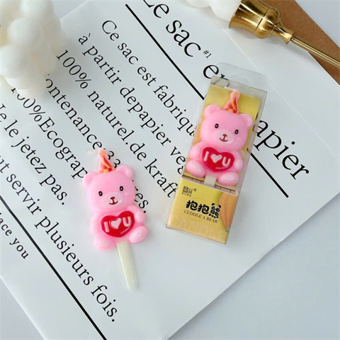 Nến gấu HỒNG I :3 U size to