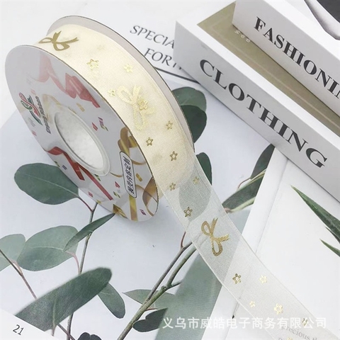 Rb VOAN màu NGÀ NƠ HOA nhũ vàng