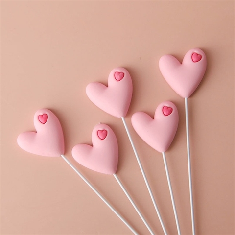 SET que cắm 5 tim SLC màu HỒNG