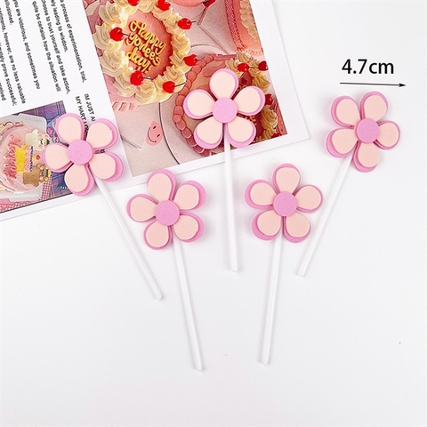 Set que cắm 5 hoa HỒNG NHỤY HỒNG xốp 2 lớp