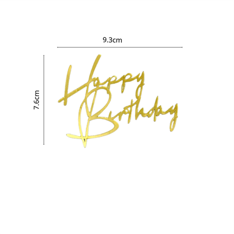 Topper mica màu VÀNG nét mảnh mẫu 1